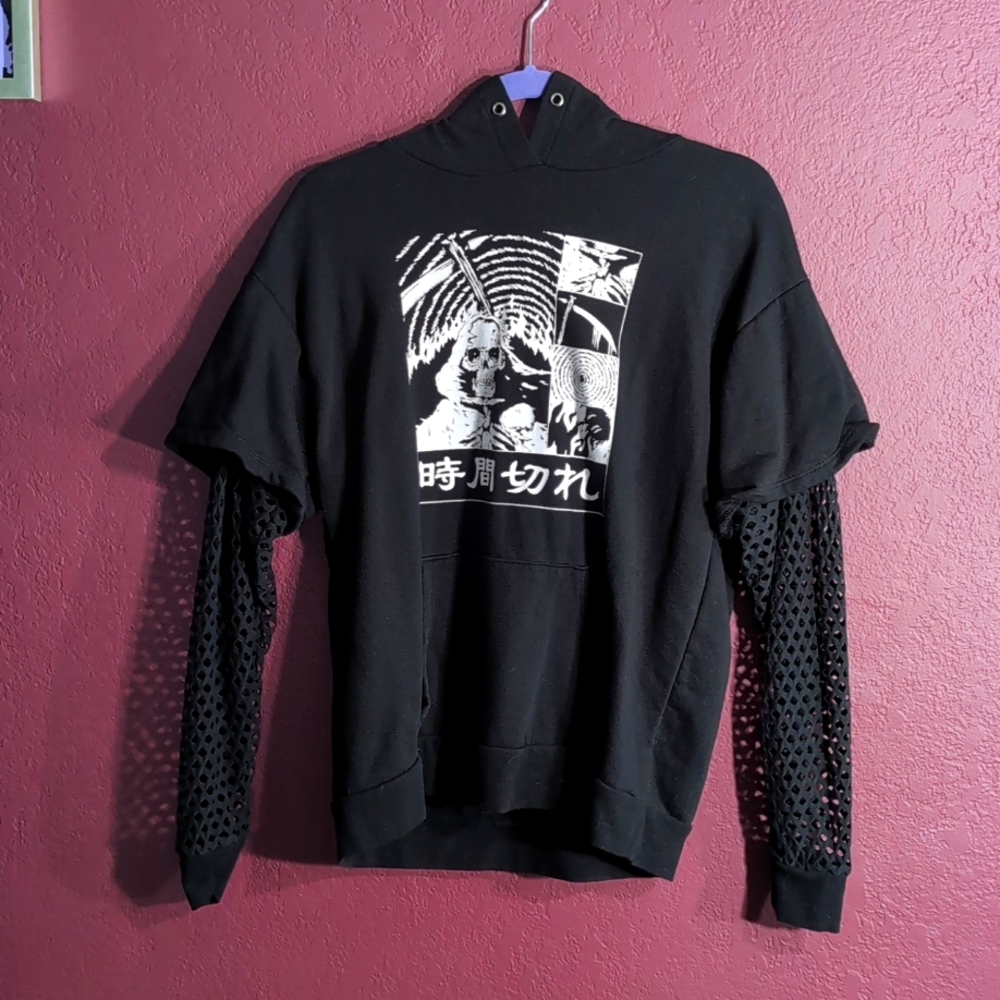 Hot Topic Grim Reaper Manga Pullover Hoodie Men's Small